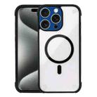 For iPhone 15 Pro Shockproof MagSafe Magnetic TPU Hybrid Acrylic Phone Case(Black) - 1