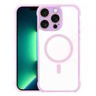 For iPhone 13 Pro Max Shockproof MagSafe Magnetic TPU Hybrid Acrylic Phone Case(Pink) - 1