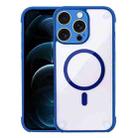 For iPhone 12 Pro Max Shockproof MagSafe Magnetic TPU Hybrid Acrylic Phone Case(Royal Blue) - 1