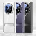 For OPPO Find N5 Integrated Privacy Transparent Electroplating Axis Hinge Fold Holder Phone Case(Silver) - 2