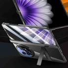 For OPPO Find N5 Integrated Privacy Transparent Electroplating Axis Hinge Fold Holder Phone Case(Silver) - 3