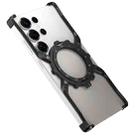 For Samsung Galaxy S25 Ultra 5G Mechanical Gear MagSafe Holder Borderless Metal Phone Case(Black) - 2