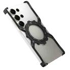For Samsung Galaxy S23 Ultra 5G Mechanical Gear MagSafe Holder Borderless Metal Phone Case(Black) - 2