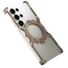 For Samsung Galaxy S22 Ultra 5G Mechanical Gear MagSafe Holder Borderless Metal Phone Case(Gold) - 2