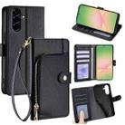 For Samsung Galaxy A56 5G Zipper Bag Leather Phone Case(Black) - 1