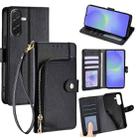 For Samsung Galaxy A36 5G Zipper Bag Leather Phone Case(Black) - 1