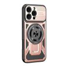 For iPhone 16 Armor Rotating Holder MagSafe Phone Case(Rose Gold) - 2