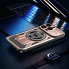 For iPhone 16 Armor Rotating Holder MagSafe Phone Case(Rose Gold) - 3