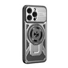 For iPhone 15 Pro Max Armor Rotating Holder MagSafe Phone Case(Grey) - 2