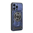 For iPhone 15 Plus Armor Rotating Holder MagSafe Phone Case(Blue) - 2