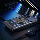 For iPhone 15 Plus Armor Rotating Holder MagSafe Phone Case(Blue) - 3