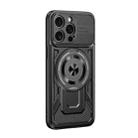 For iPhone 13 Pro Max Armor Rotating Holder MagSafe Phone Case(Black) - 2