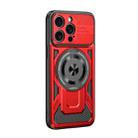 For iPhone 13 Pro Max Armor Rotating Holder MagSafe Phone Case(Red) - 2