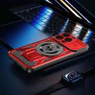 For iPhone 13 Pro Max Armor Rotating Holder MagSafe Phone Case(Red) - 3