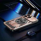 For iPhone 13 Pro Max Armor Rotating Holder MagSafe Phone Case(Rose Gold) - 3