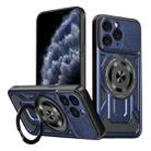For iPhone 11 Pro Max Armor Rotating Holder MagSafe Phone Case(Blue) - 1