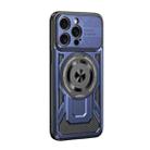 For iPhone 11 Pro Max Armor Rotating Holder MagSafe Phone Case(Blue) - 2