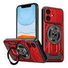 For iPhone 11 Armor Rotating Holder MagSafe Phone Case(Red) - 1