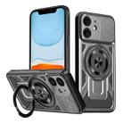 For iPhone 11 Armor Rotating Holder MagSafe Phone Case(Grey) - 1