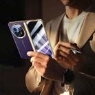 For OPPO Find N5 HD Integrated Electroplating Leather Hinge Lens Holder Phone Case(Purple) - 2