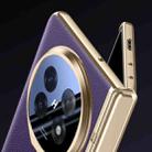 For OPPO Find N5 HD Integrated Electroplating Leather Hinge Lens Holder Phone Case(Purple) - 3