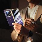For OPPO Find N5 Integrated Privacy Electroplating Leather Hinge Lens Holder Phone Case(Purple) - 2