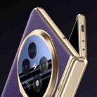 For OPPO Find N5 Integrated Privacy Electroplating Leather Hinge Lens Holder Phone Case(Purple) - 3