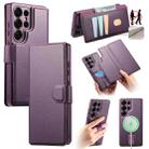 For Samsung Galaxy S25 Ultra 5G CaseNeo Finger Grip Strap MagSafe Leather Phone Case(Purple) - 1
