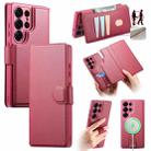 For Samsung Galaxy S25 Ultra 5G CaseNeo Finger Grip Strap MagSafe Leather Phone Case(Red) - 1