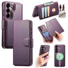 For Samsung Galaxy S25+ 5G CaseNeo Finger Grip Strap MagSafe Leather Phone Case(Purple) - 1