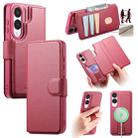 For Samsung Galaxy S25 Edge 5G CaseNeo Finger Grip Strap MagSafe Leather Phone Case(Red) - 1