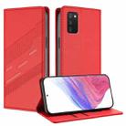 For Samsung Galaxy A03s 164mm Embossed Multi-functional Wallet Retro Leather Phone Case(Red) - 1