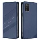 For Samsung Galaxy A03s 165.8mm Embossed Multi-functional Wallet Retro Leather Phone Case(Dark Blue) - 2