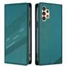 For Samsung Galaxy A13 4G / 5G Embossed Multi-functional Wallet Retro Leather Phone Case(Dark Green) - 2