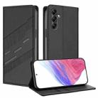 For Samsung Galaxy A15 4G / 5G Embossed Multi-functional Wallet Retro Leather Phone Case(Black) - 1