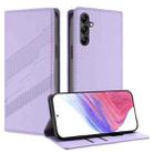 For Samsung Galaxy A15 4G / 5G Embossed Multi-functional Wallet Retro Leather Phone Case(Light Purple) - 1