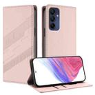 For Samsung Galaxy A16 5G Embossed Multi-functional Wallet Retro Leather Phone Case(Pink) - 1