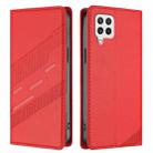 For Samsung Galaxy A22 4G Embossed Multi-functional Wallet Retro Leather Phone Case(Red) - 2