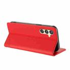 For Samsung Galaxy A24 4G Global Embossed Multi-functional Wallet Retro Leather Phone Case(Red) - 3