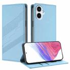 For Samsung Galaxy A25e / A25 5G JP Embossed Multi-functional Wallet Retro Leather Phone Case(Light Blue) - 1