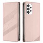 For Samsung Galaxy A33 5G Embossed Multi-functional Wallet Retro Leather Phone Case(Pink) - 2