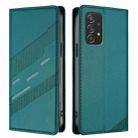 For Samsung Galaxy A52 4G / 5G Embossed Multi-functional Wallet Retro Leather Phone Case(Dark Green) - 2