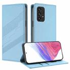 For Samsung Galaxy A53 5G Embossed Multi-functional Wallet Retro Leather Phone Case(Light Blue) - 1