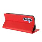 For Samsung Galaxy A55 5G Global Embossed Multi-functional Wallet Retro Leather Phone Case(Red) - 3