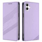 For Samsung Galaxy A07 4G Embossed Multi-functional Wallet Retro Leather Phone Case(Light Purple) - 2