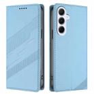 For Samsung Galaxy A17 5G Embossed Multi-functional Wallet Retro Leather Phone Case(Light Blue) - 2