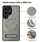 For Samsung Galaxy S24 Ultra 5G Multi-function Holder MagSafe PU Phone Case(Titanium Gray) - 3