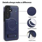 For Samsung Galaxy S24+ 5G Multi-function Holder MagSafe PU Phone Case(Royal Blue) - 3
