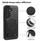 For Samsung Galaxy S24+ 5G Multi-function Holder MagSafe PU Phone Case(Black) - 3