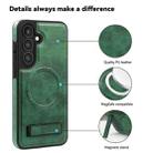 For Samsung Galaxy S23+ 5G Multi-function Holder MagSafe PU Phone Case(Green) - 3